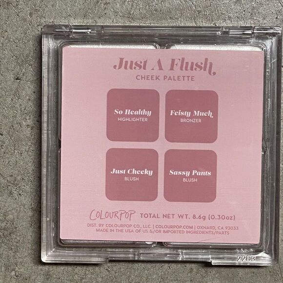 ColourPop Just A Flush Cheek Palette - Highlighter Bronzer & Blushes  8.6g, NEW - Picture 5 of 7